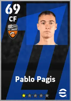 Pablo Pagis eFootball 2026 player card — 69 OVR CF