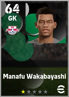 Manafu Wakabayashi eFootball 2026 player card — 64 OVR GK