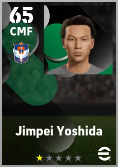 Jimpei Yoshida eFootball 2026 player card — 65 OVR CMF