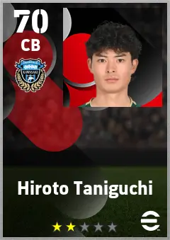 Hiroto Taniguchi eFootball 2026 player card — 70 OVR CB