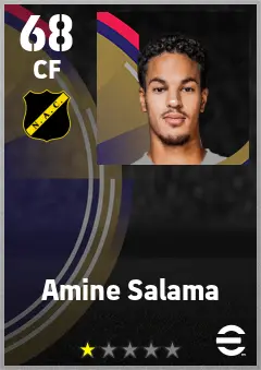Amine Salama eFootball 2026 player card — 68 OVR CF