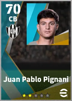 Juan Pablo Pignani eFootball 2026 player card — 70 OVR CB