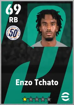 Enzo Tchato eFootball 2026 player card — 69 OVR RB
