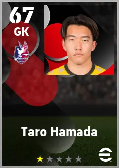 Taro Hamada eFootball 2026 player card — 67 OVR GK