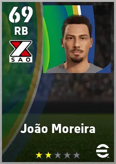 Joao Moreira eFootball 2026 player card — 69 OVR RB