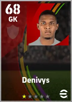 Denivys eFootball 2026 player card — 68 OVR GK