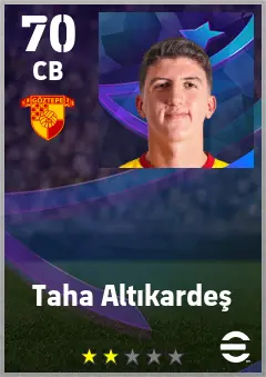 Taha Altikardes eFootball 2026 player card — 70 OVR CB