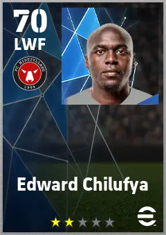 Edward Chilufya eFootball 2026 player card — 70 OVR LWF