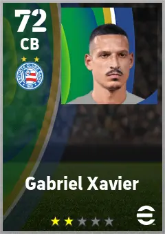 Gabriel Xavier eFootball 2026 player card — 72 OVR CB