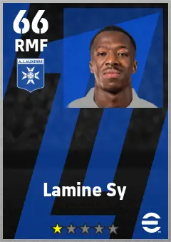 Lamine Sy eFootball 2026 player card — 66 OVR RMF