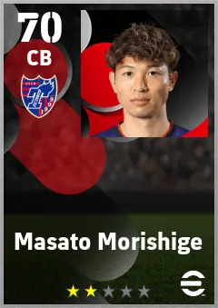 Masato Morishige eFootball 2026 player card — 70 OVR CB