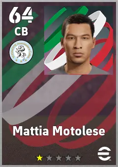 Mattia Motolese eFootball 2026 player card, 64 OVR CB