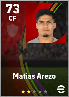 Matias Arezo eFootball 2026 player card — 73 OVR CF