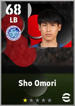 Sho Omori eFootball 2026 player card — 68 OVR LB