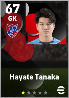 Hayate Tanaka eFootball 2026 player card — 67 OVR GK