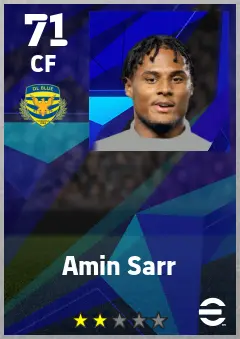 Amin Sarr eFootball 2026 player card — 71 OVR CF