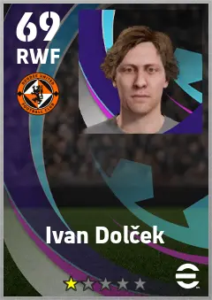 Ivan Dolcek eFootball 2026 player card — 69 OVR RWF