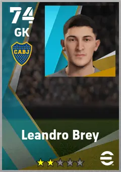 Leandro Brey eFootball 2026 player card — 74 OVR GK
