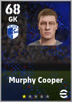 Murphy Cooper eFootball 2026 player card — 68 OVR GK