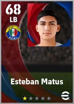 Esteban Matus eFootball 2026 player card — 68 OVR LB