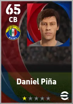 Daniel Pina eFootball 2026 player card — 65 OVR CB