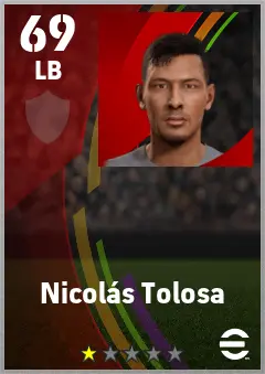 Nicolas Tolosa eFootball 2026 player card — 68 OVR LB