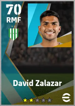 David Zalazar eFootball 2026 player card — 70 OVR RMF