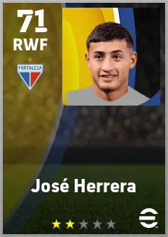 Jose Herrera eFootball 2026 player card — 71 OVR RWF