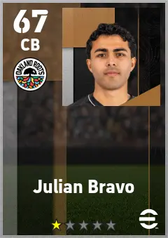 Julian Bravo eFootball 2026 player card — 67 OVR CB