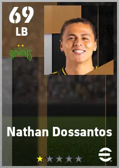 Nathan Dossantos eFootball 2026 player card — 69 OVR LB