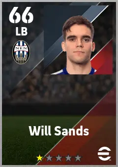 Will Sands eFootball 2026 player card — 66 OVR LB