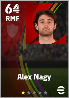 Alex Nagy eFootball 2026 player card — 64 OVR RMF