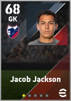 Jacob Jackson eFootball 2026 player card — 68 OVR GK