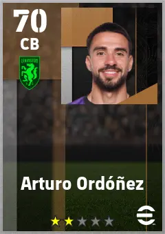 Arturo Ordonez eFootball 2026 player card — 70 OVR CB