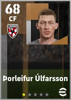 thorleifur Ulfarsson eFootball 2026 player card — 68 OVR CF