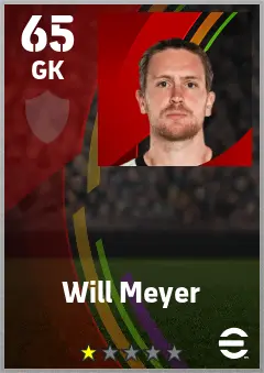 Will Meyer eFootball 2026 player card — 65 OVR GK
