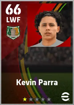 Kevin Parra eFootball 2026 player card — 66 OVR LWF