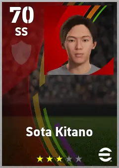 Sota Kitano eFootball 2026 player card — 70 OVR SS
