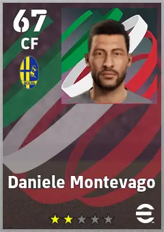 Daniele Montevago eFootball 2026 player card, 67 OVR CF