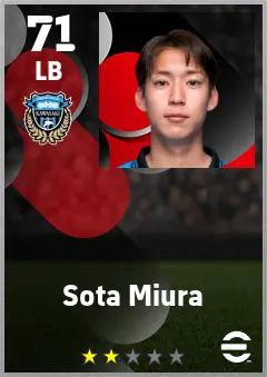 Sota Miura eFootball 2026 player card — 71 OVR LB