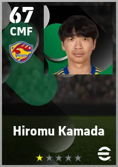 Hiromu Kamada eFootball 2026 player card — 67 OVR CMF