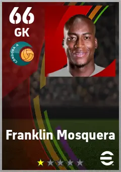 Franklin Mosquera eFootball 2026 player card — 66 OVR GK