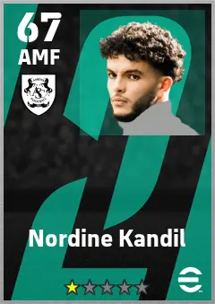 Nordine Kandil eFootball 2026 player card — 67 OVR AMF
