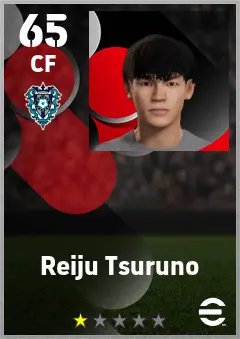 Reiju Tsuruno eFootball 2026 player card — 65 OVR CF