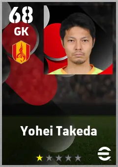Yohei Takeda eFootball 2026 player card — 68 OVR GK