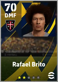 Rafael Brito eFootball 2026 player card — 70 OVR DMF