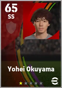 Yohei Okuyama eFootball 2026 player card — 65 OVR SS