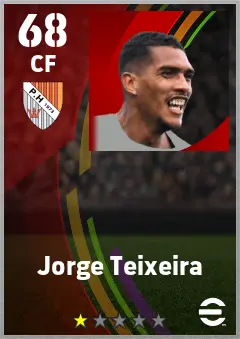 Jorge Teixeira eFootball 2026 player card — 68 OVR CF