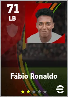 Fabio Ronaldo eFootball 2026 player card — 71 OVR LB