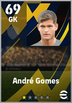 Andre Gomes eFootball 2026 player card — 69 OVR GK